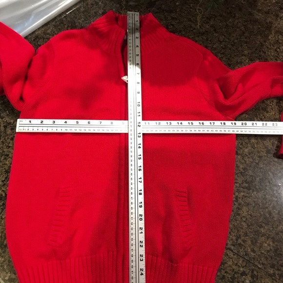 Red Sweater by the Tog Shop Size Medium with Zipper - Picture 3 of 3